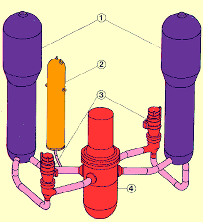 Primary loop piping in NPP Krško